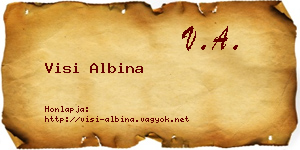 Visi Albina névjegykártya